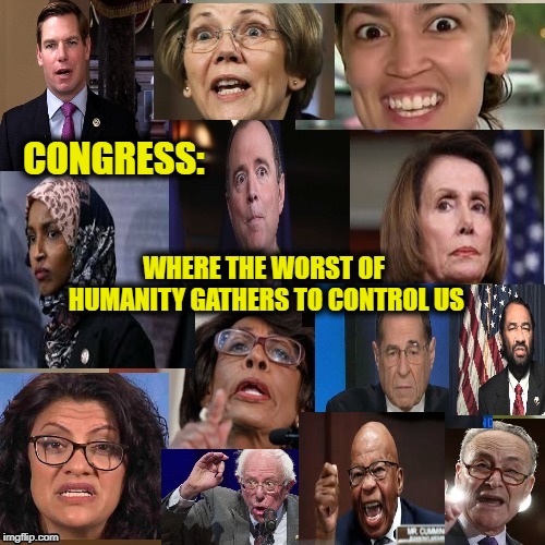 CONGRESS:; WHERE THE WORST OF HUMANITY GATHERS TO CONTROL US | image tagged in congress,memes | made w/ Imgflip meme maker