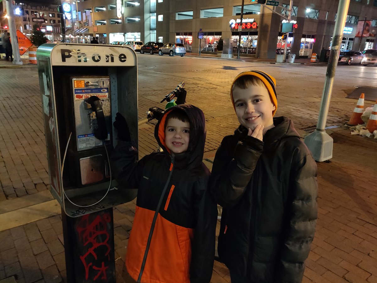 High Quality Kids at a Payphone Blank Meme Template