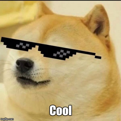 Sunglass Doge | Cool | image tagged in sunglass doge | made w/ Imgflip meme maker