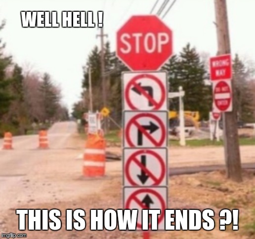 well hell | WELL HELL ! THIS IS HOW IT ENDS ?! | image tagged in funny,funny memes | made w/ Imgflip meme maker