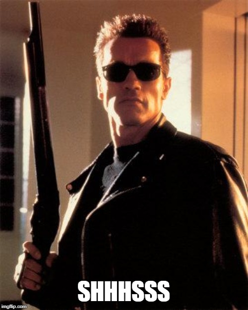 Terminator 2 | SHHHSSS | image tagged in terminator 2 | made w/ Imgflip meme maker