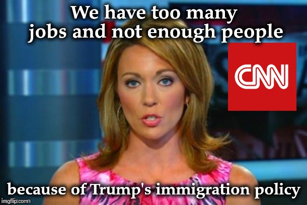 Real News Network | We have too many jobs and not enough people because of Trump's immigration policy | image tagged in real news network | made w/ Imgflip meme maker