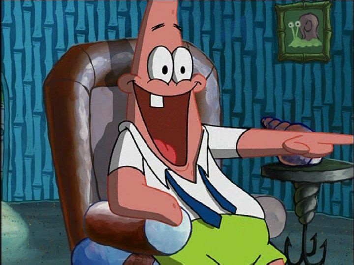 High Quality Laughing Patrick Blank Meme Template