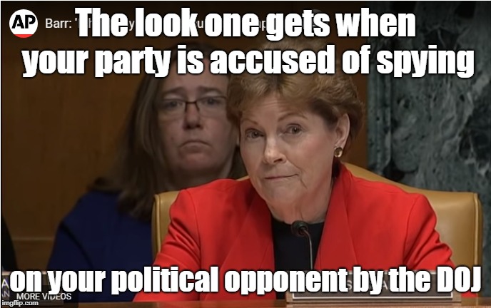 Spying | The look one gets when your party is accused of spying; on your political opponent by the DOJ | image tagged in spying | made w/ Imgflip meme maker