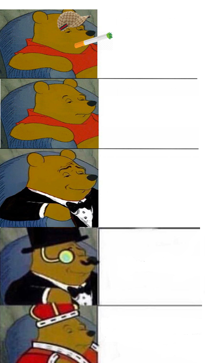 Winnie The Pooh 5x template Blank Meme Template