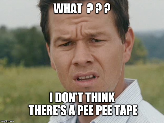 Huh  | WHAT  ? ? ? I DON'T THINK THERE'S A PEE PEE TAPE | image tagged in huh | made w/ Imgflip meme maker