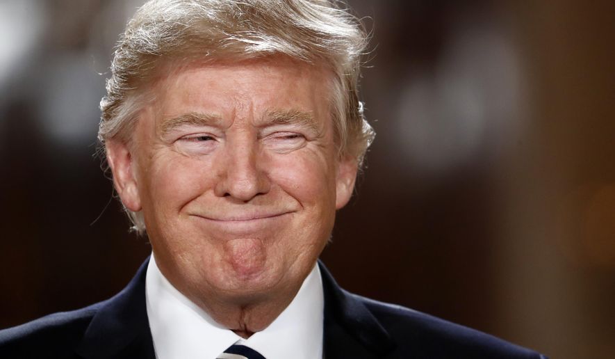 Donald Trump smiling Blank Meme Template