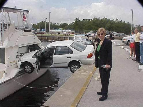 Car boating accident combo Blank Meme Template