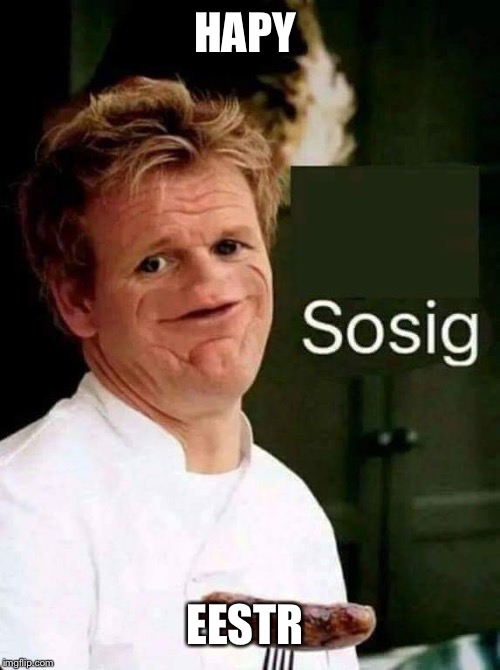 Sosig | HAPY; EESTR | image tagged in sosig | made w/ Imgflip meme maker