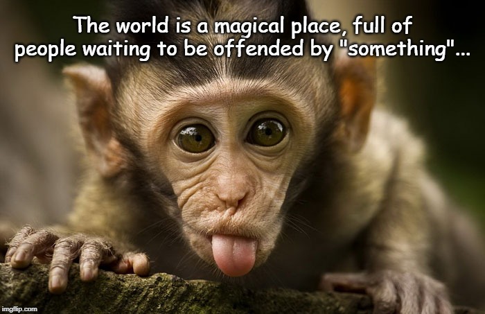 Magical Place... |  The world is a magical place, full of people waiting to be offended by "something"... | image tagged in world,offended,waiting,something | made w/ Imgflip meme maker