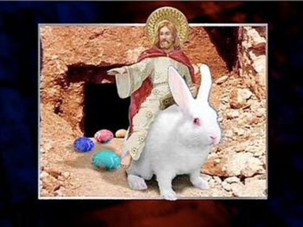 High Quality jesus bunny Blank Meme Template