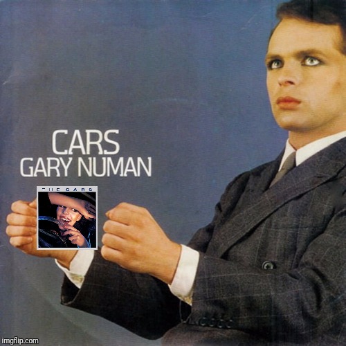 Two In One Album | image tagged in music meme,gary numan,the cars | made w/ Imgflip meme maker