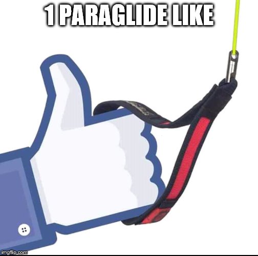 Paraglide like from Patto | 1 PARAGLIDE LIKE | image tagged in paraglide like from patto | made w/ Imgflip meme maker