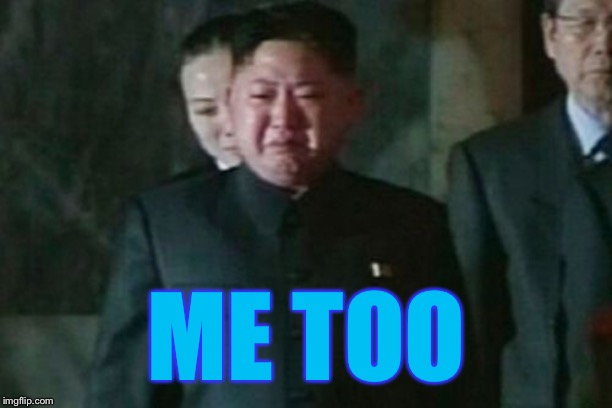 Kim Jong Un Sad Meme | ME TOO | image tagged in memes,kim jong un sad | made w/ Imgflip meme maker
