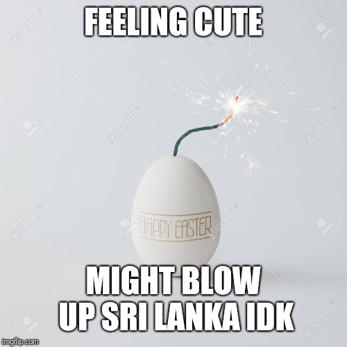 FEELING CUTE; MIGHT BLOW UP SRI LANKA IDK | made w/ Imgflip meme maker