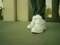 Snickers from Thrift Shop! | image tagged in gifs,snickers,shoe,jordans,jerk,funny | made w/ Imgflip video-to-gif maker