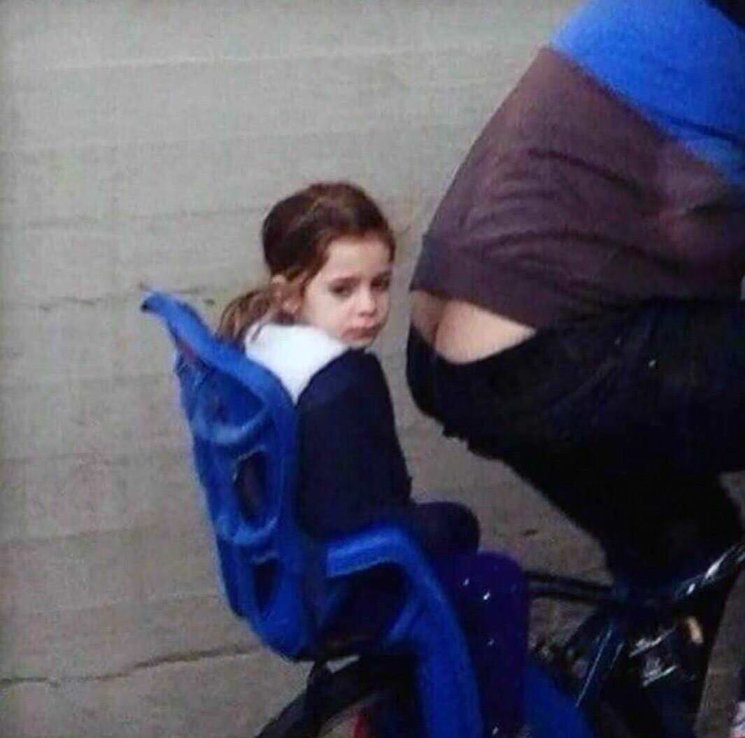 Girl riding behind butt crack Blank Meme Template