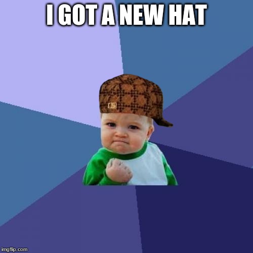 Success Kid Meme | I GOT A NEW HAT | image tagged in memes,success kid | made w/ Imgflip meme maker