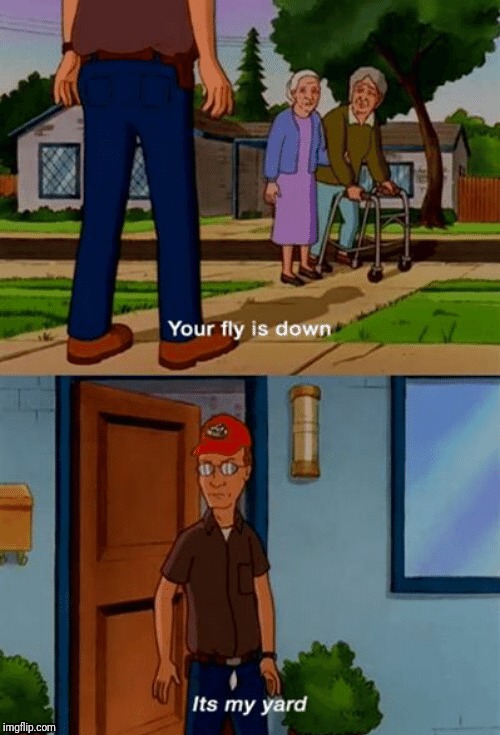 Some people just don't give a damn. | image tagged in king of the hill,dale | made w/ Imgflip meme maker