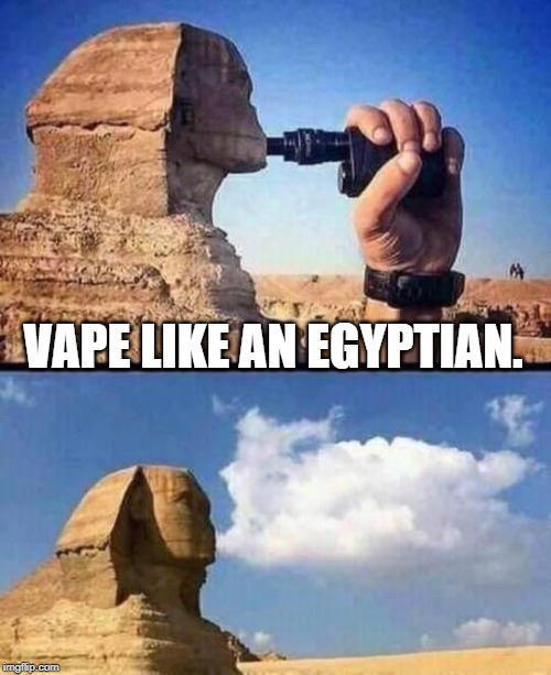 VAPE LIKE AN EGYPTIAN. | image tagged in vape nation | made w/ Imgflip meme maker