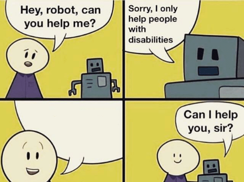 High Quality Hey robot can you help me Blank Meme Template