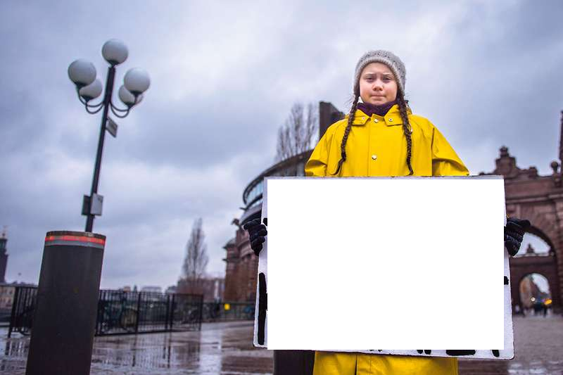 High Quality Greta Thunberg Blank Meme Template