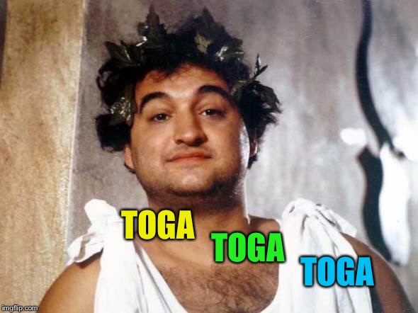 bluto toga | TOGA TOGA TOGA | image tagged in bluto toga | made w/ Imgflip meme maker