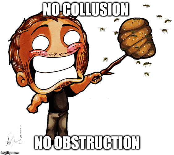 NO COLLUSION; NO OBSTRUCTION | image tagged in poke | made w/ Imgflip meme maker
