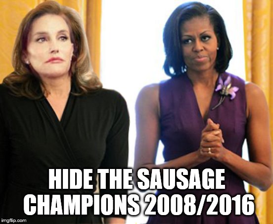 Sausagefest | HIDE THE SAUSAGE CHAMPIONS 2008/2016 | image tagged in sausagefest | made w/ Imgflip meme maker