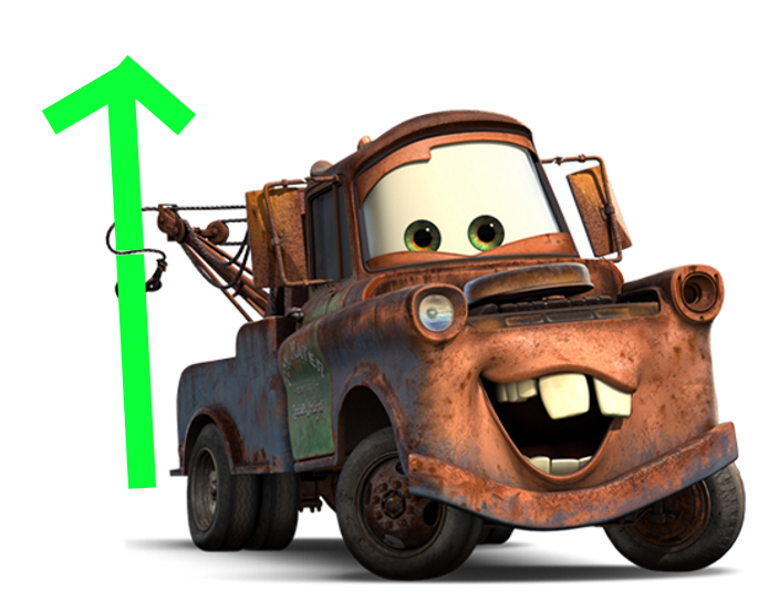High Quality tow-mater-upvote Blank Meme Template