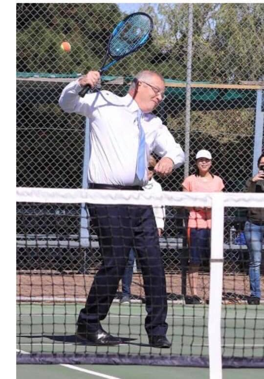 High Quality ScoMo Anyone for tennis Blank Meme Template