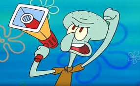 High Quality Squidward on strike Blank Meme Template