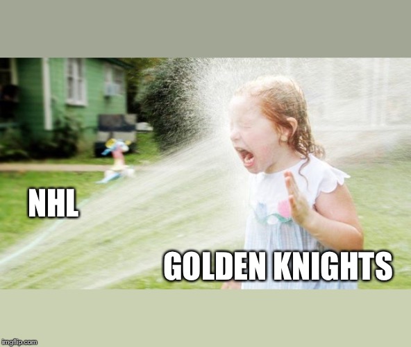 Drinking from a fire hose | NHL; GOLDEN KNIGHTS | image tagged in drinking from a fire hose,nhl | made w/ Imgflip meme maker