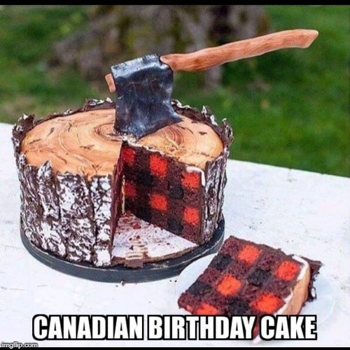 Happy Birthd-eh! | image tagged in canada,birthday,cake | made w/ Imgflip meme maker