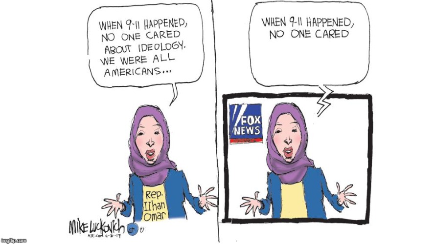. | image tagged in omar,fox news,9/11 | made w/ Imgflip meme maker