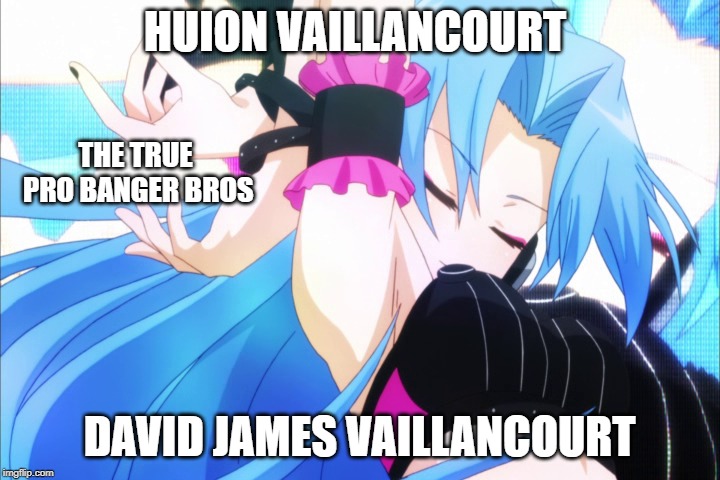 The Pro Banger Broed | HUION VAILLANCOURT; THE TRUE PRO BANGER BROS; DAVID JAMES VAILLANCOURT | image tagged in bros,sexy,anime,funny memes,hyperdimension neptunia,waifu | made w/ Imgflip meme maker