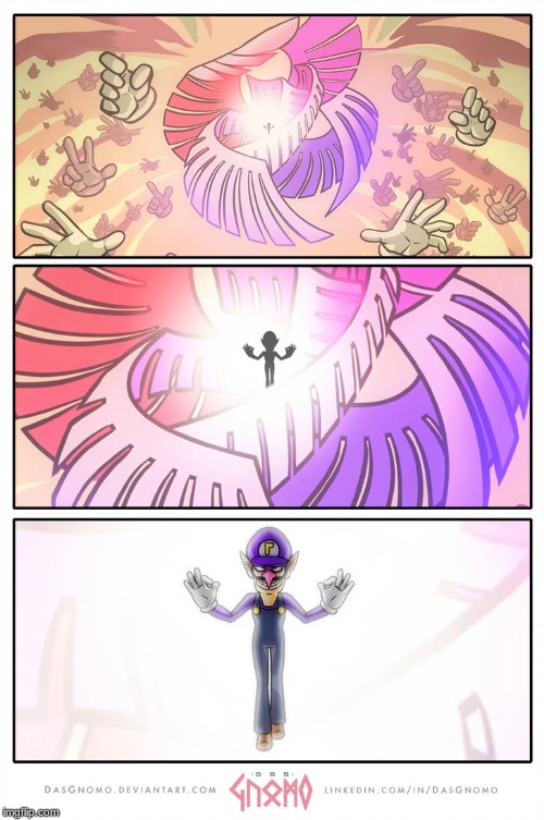 Found This On DeviantArt... Dont Know What To Say... | image tagged in memes,super smash bros,waluigi,galeem,aliens | made w/ Imgflip meme maker