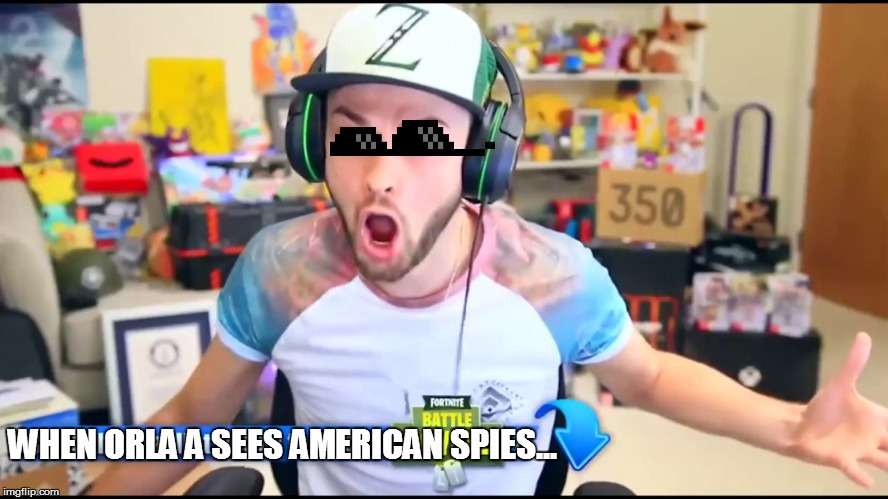 Ali A Rage | WHEN ORLA A SEES AMERICAN SPIES... | image tagged in ali a rage | made w/ Imgflip meme maker