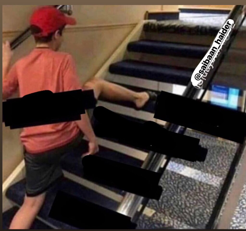 High Quality Skipped the stairs Blank Meme Template