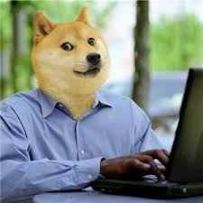 Doge computer Blank Meme Template