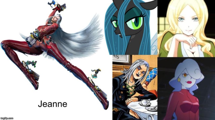 What Jeanne's Bayonetta 2 appearence reminds me of | image tagged in memes,2019,my little pony,anime,bayonetta,video games | made w/ Imgflip meme maker