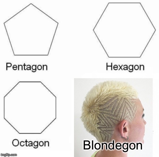 Pentagon Hexagon Octagon | Blondegon | image tagged in memes,pentagon hexagon octagon | made w/ Imgflip meme maker