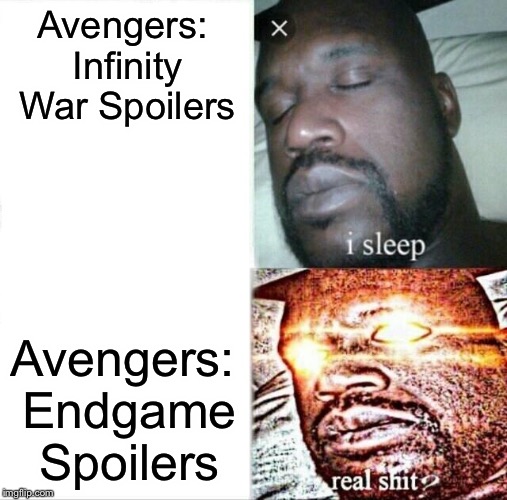 Sleeping Shaq | Avengers: Infinity War Spoilers; Avengers: Endgame Spoilers | image tagged in memes,sleeping shaq,fun,repost | made w/ Imgflip meme maker