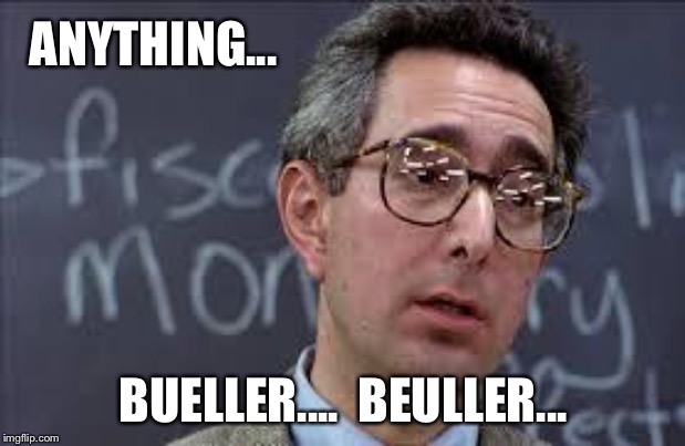 Ferris Bueller Ben Stein | ANYTHING... BUELLER....  BEULLER... | image tagged in ferris bueller ben stein | made w/ Imgflip meme maker