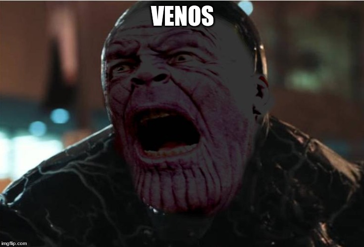 If Venom was Thanos | VENOS | image tagged in thanos smile | made w/ Imgflip meme maker