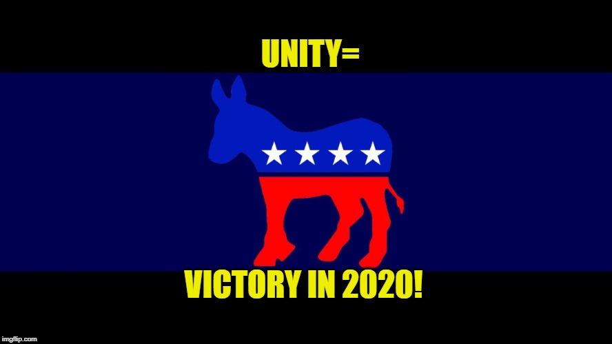 Democrat Meme | UNITY=; VICTORY IN 2020! | image tagged in democrat meme | made w/ Imgflip meme maker
