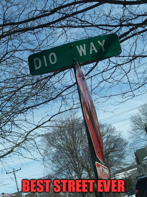 BEST STREET EVER | image tagged in ronnie james dio | made w/ Imgflip meme maker