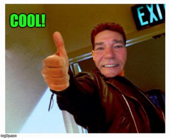 thumbs up | COOL! | image tagged in thumbs up | made w/ Imgflip meme maker
