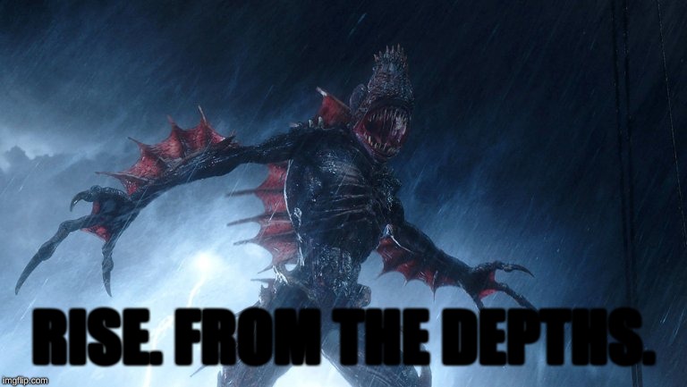 The Trench | RISE. FROM THE DEPTHS. | image tagged in the trench,memes,aquaman,dc comics,superheroes,movie | made w/ Imgflip meme maker