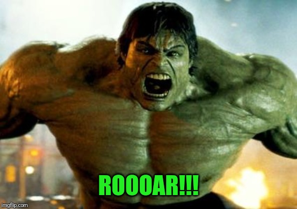 hulk | ROOOAR!!! | image tagged in hulk | made w/ Imgflip meme maker